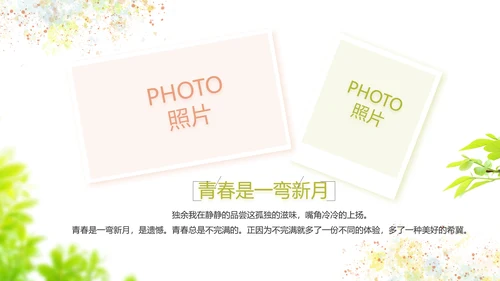 文艺清新致青春毕业季大学毕业纪念册相册PPT