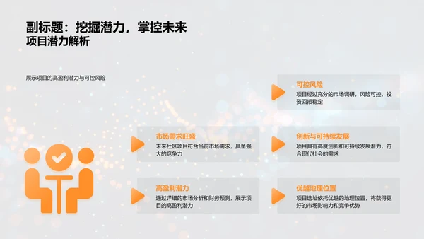 智慧社区投资计划PPT模板