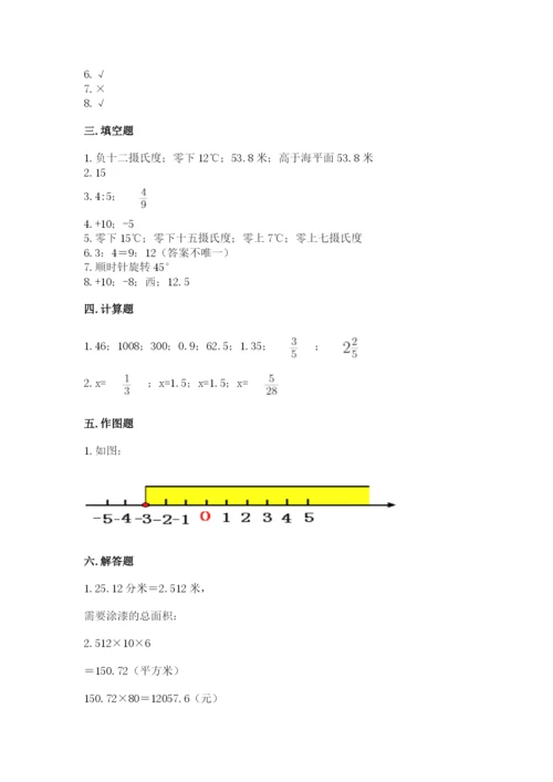 北京版小学六年级下册数学期末综合素养测试卷附答案【满分必刷】.docx