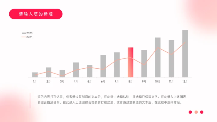 红色渐变简洁运营报告PPT模板