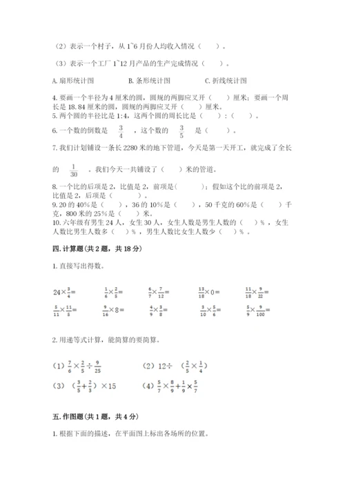 人教版六年级上册数学期末测试卷带答案（a卷）.docx