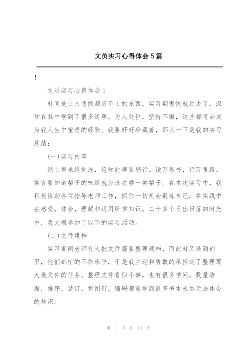 文员实习心得体会5篇.docx