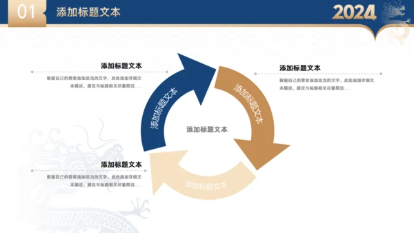 蓝金大气商务年终总结暨新年工作计划通用PPT模板