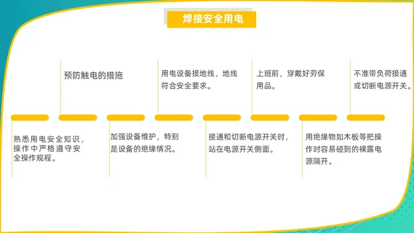 蓝色商务风电焊工安全培训PPT