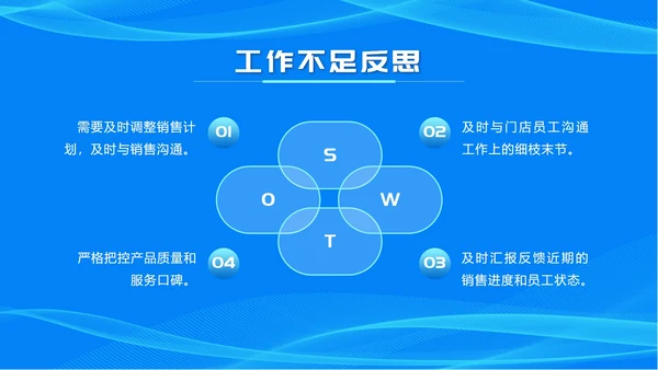 蓝色商务述职报告ppt模板