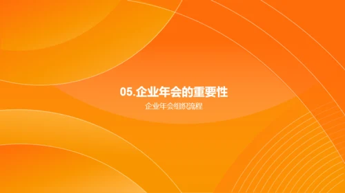 橙色简约企业年会策划PPT模板