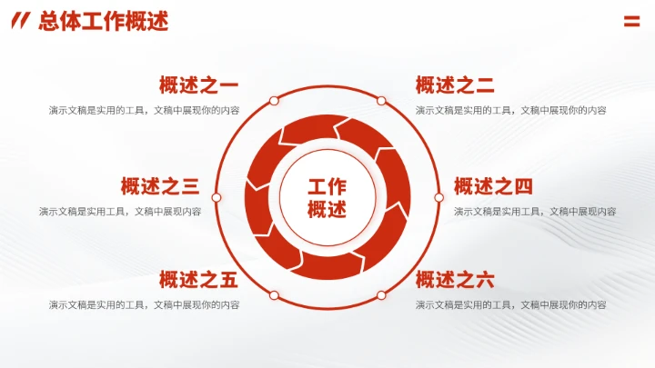 红色高端项目汇报年终述职总结PPT模板