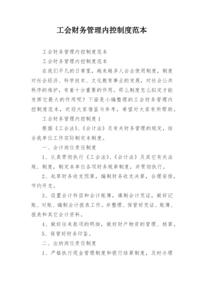 工会财务管理内控制度范本.docx