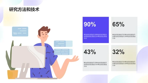 白色渐变科技毕业答辩通用PPT