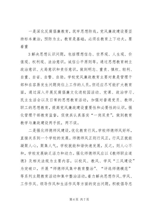 学校党风廉政建设调研报告.docx