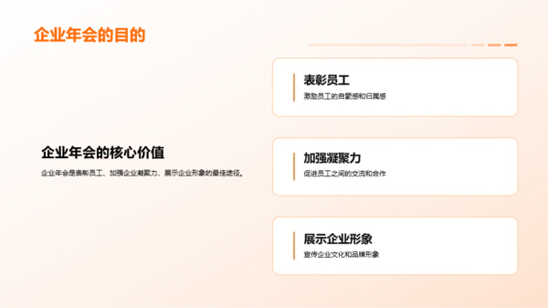 橙色简约企业年会策划PPT模板