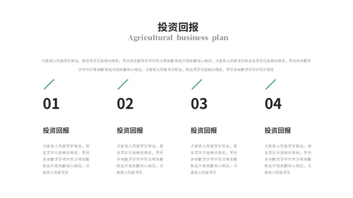 绿色简约商务农业商业计划书农业ppt模板