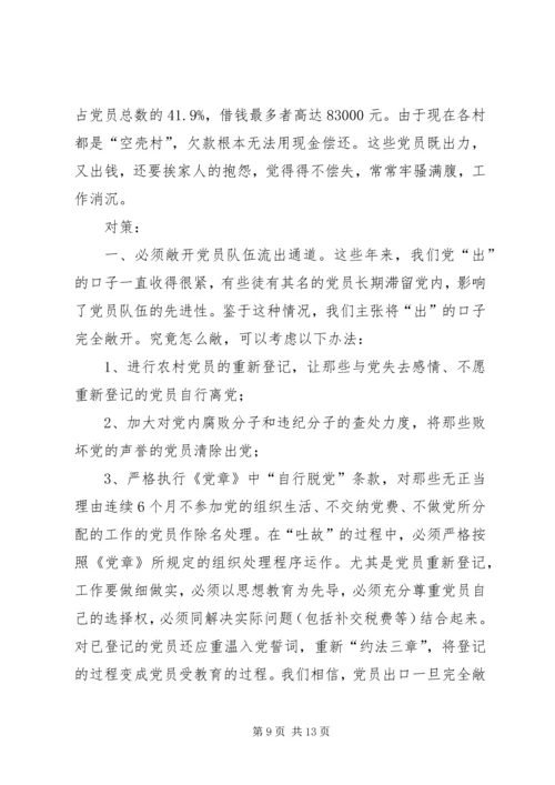 对X乡党员队伍状况的调查与思考 (4).docx