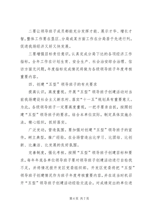 开发区创建五型领导班子活动计划.docx