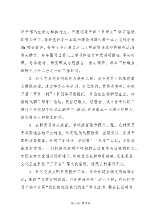 街道党政办党员干部素质提升方案.docx