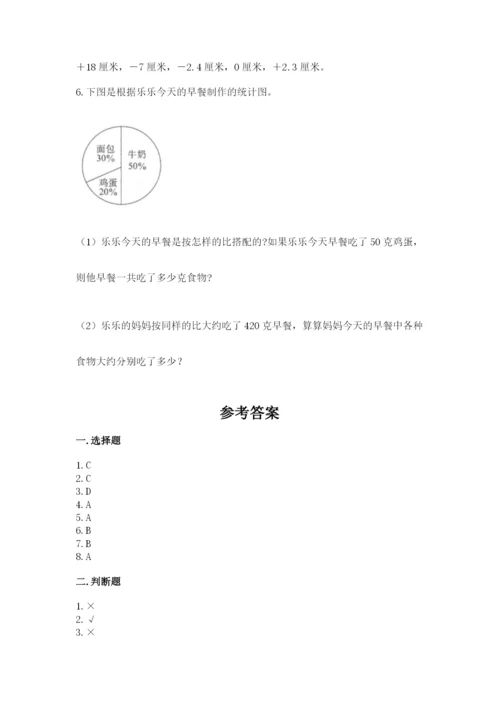 沪教版小学数学六年级下册期末检测试题及答案1套.docx