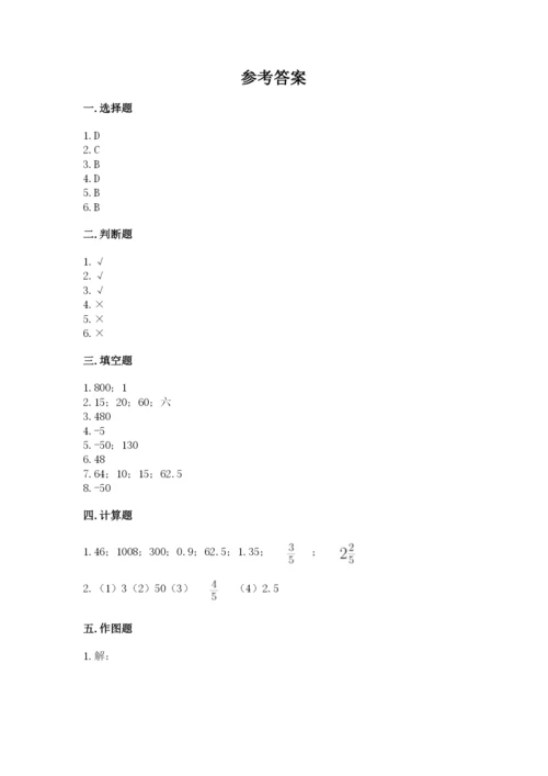 黄冈市黄州区六年级下册数学期末测试卷附答案.docx