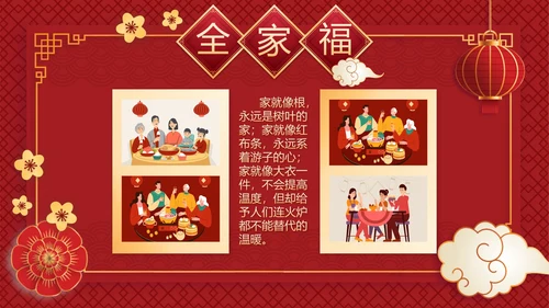 中国风全家福相册PPT模板