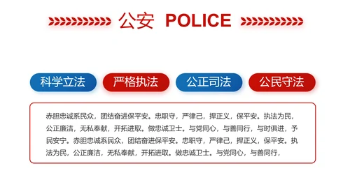 蓝色大气公安警察年终工作计划动态PPT模板