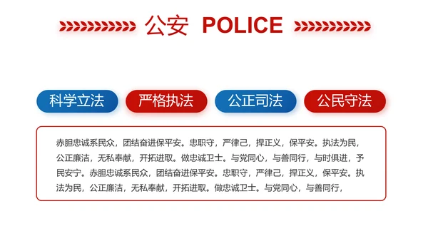 蓝色大气公安警察年终工作计划动态PPT模板
