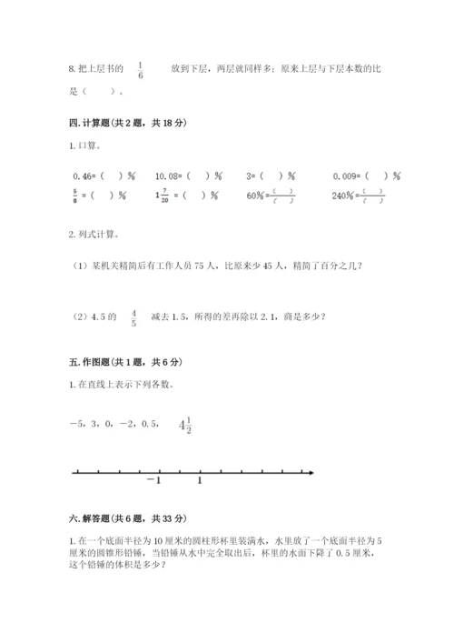 冀教版小学六年级下册数学期末综合素养测试卷【基础题】.docx