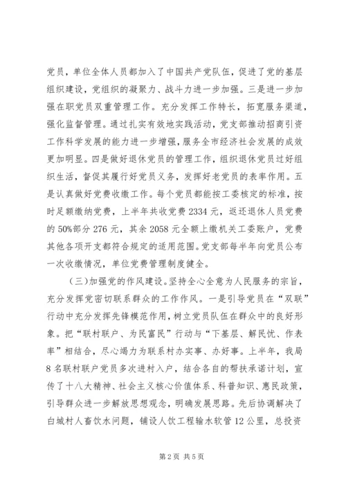 市招商局上半年党建工作情况汇报.docx