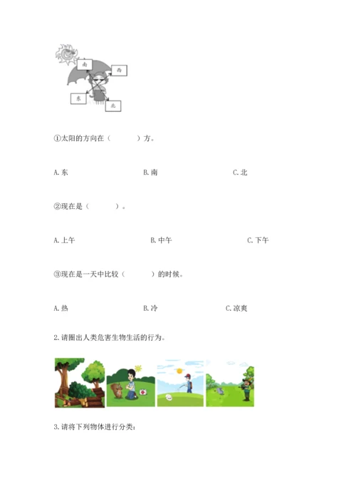 教科版科学二年级上册《期末测试卷》（名师系列）.docx