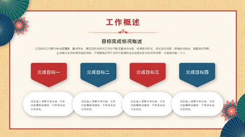 新梦想新征程中式年终总结新年计划通用PPT