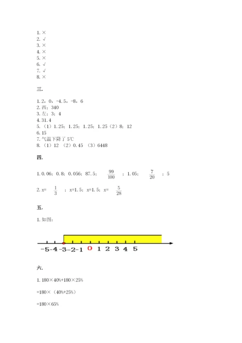 郑州外国语中学小升初数学试卷带答案（夺分金卷）.docx