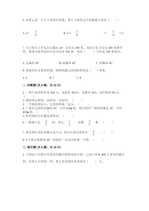 小学数学六年级上册期末测试卷往年题考.docx