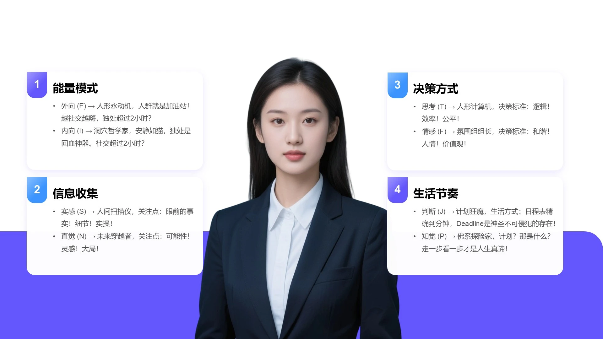 紫色简约风自我介绍通用PPT单页