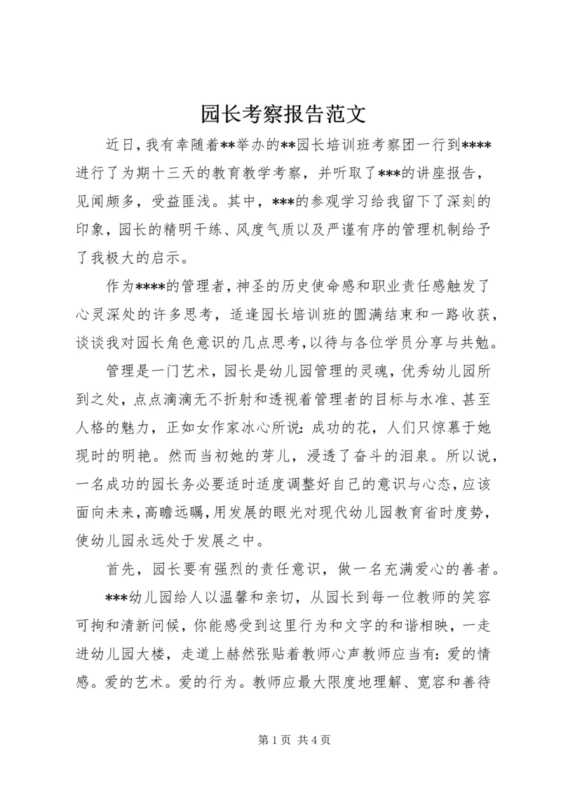 园长考察报告范文.docx