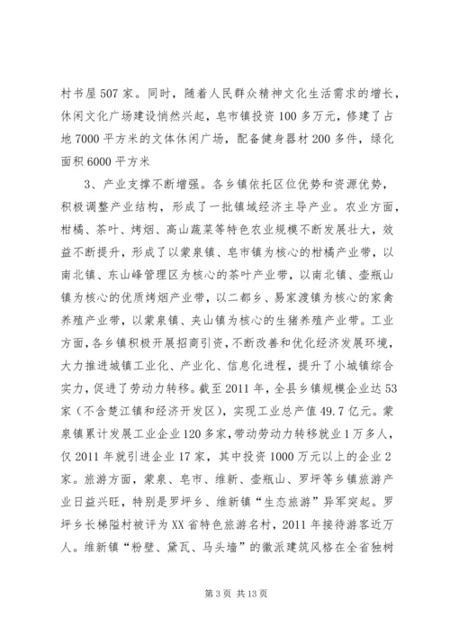 县小城镇建设发展调研报告.docx