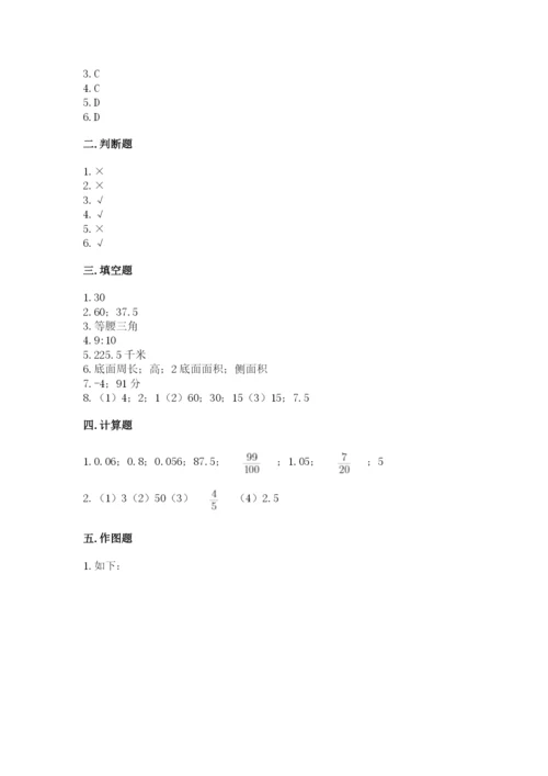 诸城市六年级下册数学期末测试卷及完整答案1套.docx