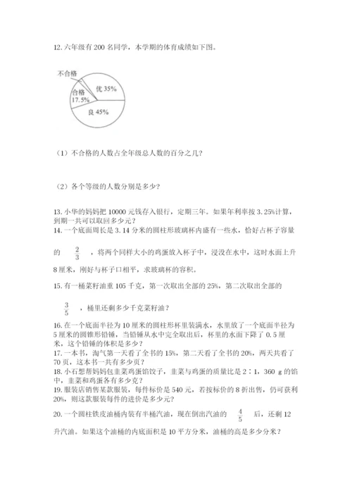 六年级小升初数学解决问题50道（必刷）.docx