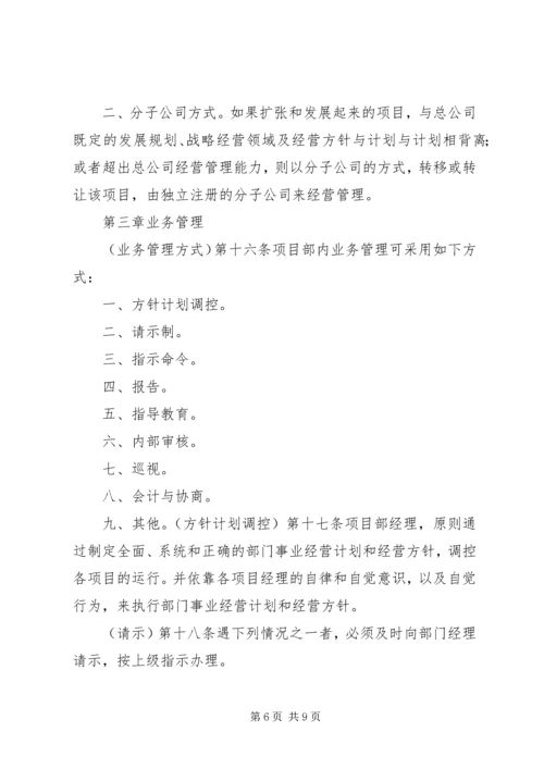 公司项目部管理规定范文大全 (4).docx