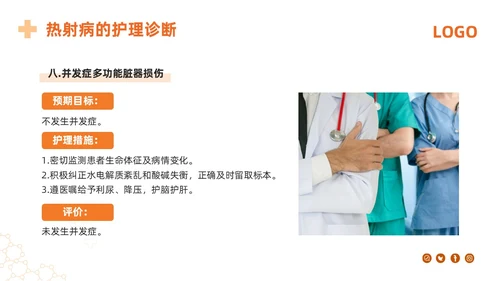 橙色简约热射病急救及护理措施PPT模板宣传PPT动态PPT