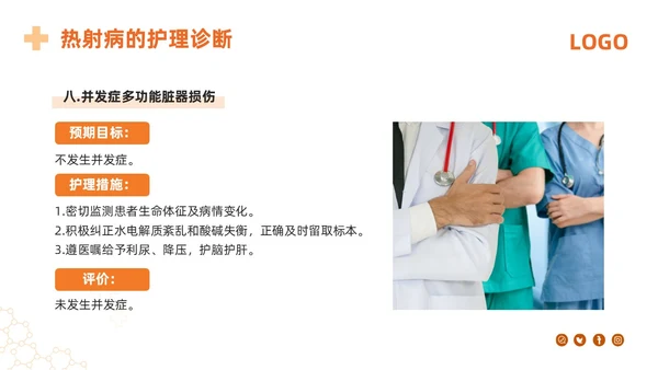 橙色简约热射病急救及护理措施PPT模板宣传PPT动态PPT