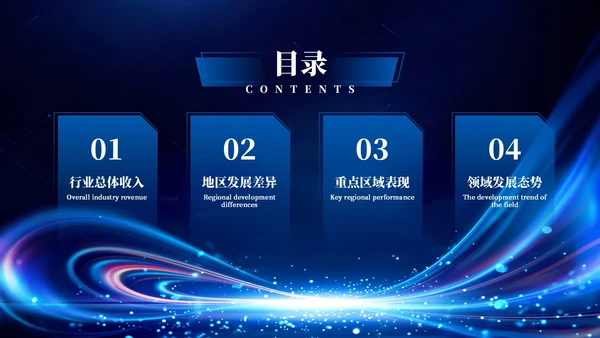 蓝色科技风IT互联网行业发展趋势PPT模板