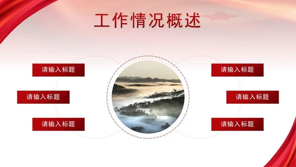 红色党政励志昂扬红旗述职总结汇报PPT