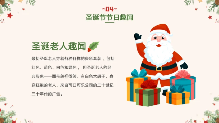圣诞节节日介绍PPT
