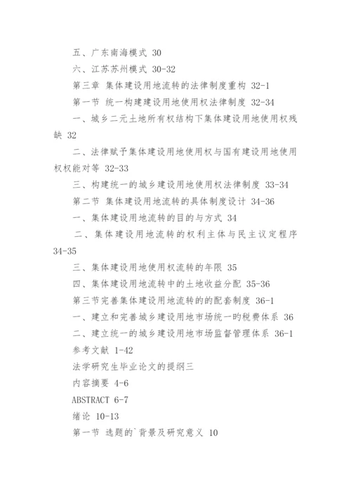 法学研究生毕业论文的提纲.docx