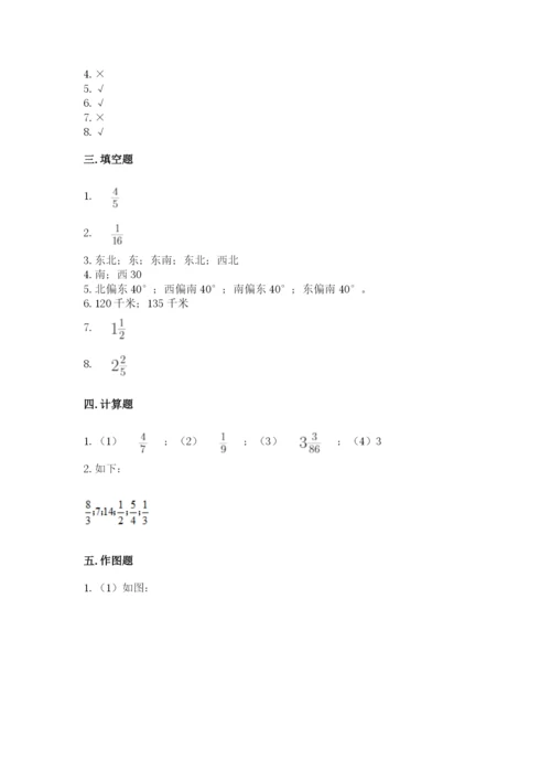 人教版六年级上册数学期中考试试卷附答案【黄金题型】.docx