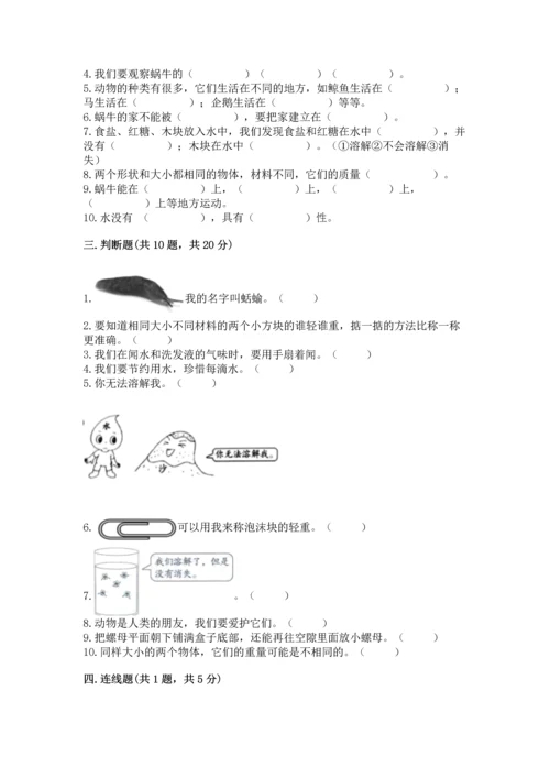 教科版一年级下册科学期末测试卷【考试直接用】.docx