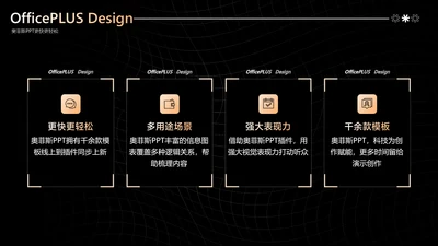 商务风黑色并列关系4项PPT
