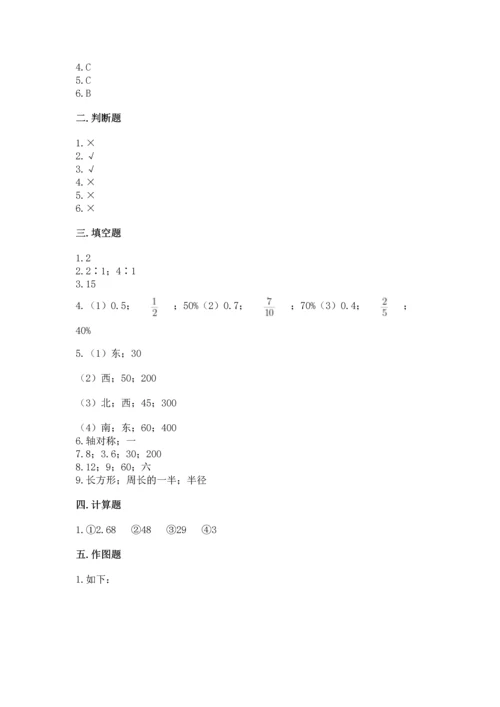 人教版六年级上册数学期末测试卷及答案【典优】.docx