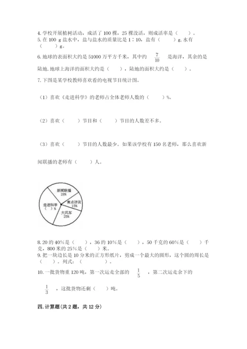 2022六年级上册数学期末测试卷及完整答案【必刷】.docx