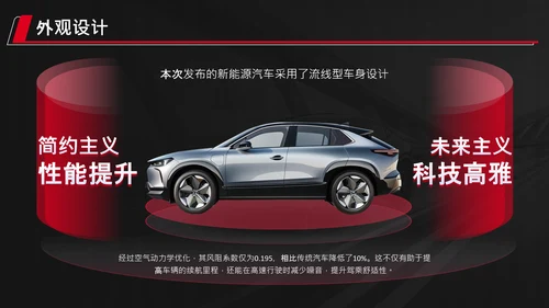 红色科技风新能源汽车产品发布会PPT