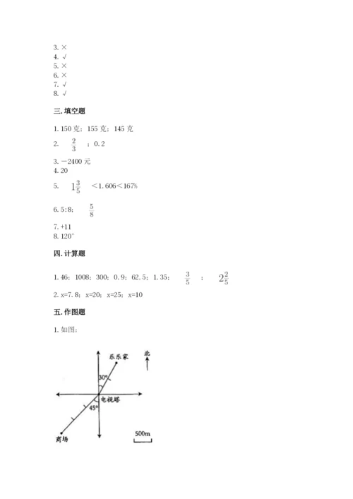 冀教版六年级下册数学期末测试卷ab卷.docx