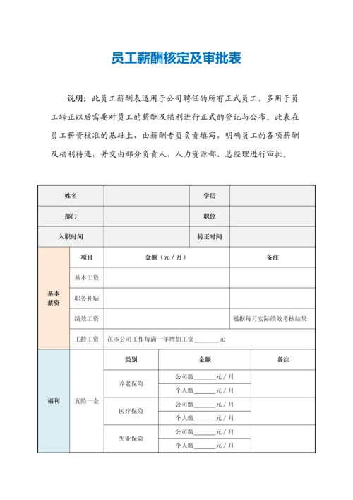 员工薪酬核定与审批表（标准版）.docx